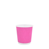 Стакан бумажный 110мл гофрированный розовый BUBBLEGUM 30шт, Размер стакана: 110, Цвет стакана: Розовый, Материал: Картон