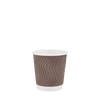 Стакан бумажный 110мл гофрированный коричневый 30шт, Размер стакана: 110, Цвет стакана: Коричневый, Материал: Картон