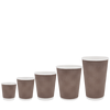 Стакан бумажный 400мл гофрированный коричневый 30шт, Размер стакана: 400, Цвет стакана: Коричневый, Материал: Картон, изображение 3