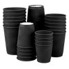 Стакан паперовий 175мл гофрований Double Black 30шт, Розмір стакана: 175, Колір стакана: Чорний, Матеріал: Картон, изображение 2