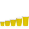 Стакан бумажный 110мл гофрированный желтый 30шт, Размер стакана: 110, Цвет стакана: Желтый, Материал: Картон, изображение 3