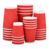Стакан паперовий 175мл гофрований червоний 30шт, Розмір стакана: 175, Колір стакана: Червоний, Матеріал: Картон, изображение 2