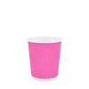 Стакан паперовий 175мл гофрований рожевий BUBBLEGUM 20шт, Розмір стакана: 175, Колір стакана: Рожевий, Матеріал: Картон