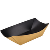 Тарілка-човник крафт-чорна 125х75х50мм 500мл 100шт