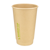 Стакан паперовий 500мл двошаровий Вамвоо Cup 25шт, Розмір стакана: 500, Колір стакана: Крафт, Матеріал: Картон