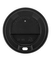 Кришка для паперових стаканів ST-90 чорна 50шт