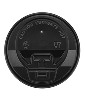 Кришка з замком для паперових стаканів ST-90 чорна 50шт