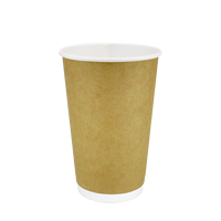 Стакан паперовий 340мл двошаровий крафт 15шт, Розмір стакана: 340, Колір стакана: Крафт, Матеріал: Картон