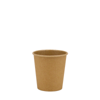Стакан паперовий 110мл одношаровий крафт Ю 50шт, Розмір стакана: 110, Колір стакана: Крафт, Матеріал: Картон