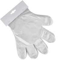 Рукавички поліетиленові відривні на картоні 100шт