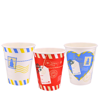 Стакан паперовий 175мл одношаровий Christmas Letters 50шт, Розмір стакана: 175, Колір стакана: З зображенням, Матеріал: Картон