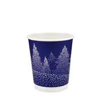 Стакан паперовий 250мл євро двошаровий SNOWME 25шт, Розмір стакана: 250 Євро, Колір стакана: З зображенням, Матеріал: Картон