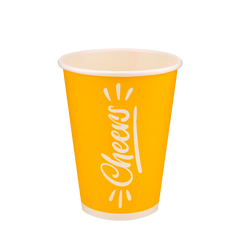Стакан бумажный 400мл для холодных напитков Cheers 50шт, Размер стакана: 400, Цвет стакана: С рисунком, Материал: Картон