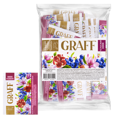 Чай черный с зеленым с ароматом винограда и граната 1001 страсть Graff 50шт х 1.5г