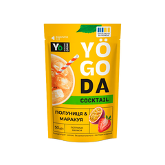 Концентрат YOGODA Коктейль Клубника - Маракуйя 50 г 12 шт порционная основа