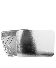 Крышка к прямоугольному алюминиевому контейнеру R88L 2000мл из алюминиевой фольги и картона 100шт