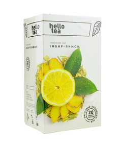 Чай трав'яний Hello Tea Ginger Lemon - Імбир-лимон, фільтр-пак 20шт