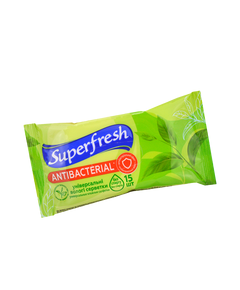 Влажные салфетки SuperFresh "Зеленый чай" 15шт