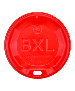 Крышка для бумажных стаканов BXL-90 красная 50шт, Материал: Пластик, Диаметр крышки, мм: 90, Цвет крышки: Красный, Инд. упаковка: Нет