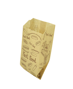 Паперовий пакет Fast food крафт 160х70х40мм 100шт