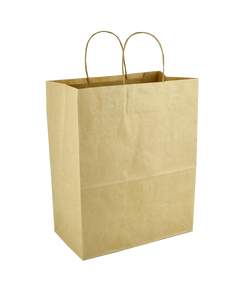 Паперовий пакет з ручками крафт 260х130х350мм