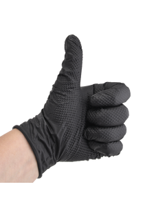 Перчатки нитриловые текстурированные черные L (особо прочные) SЕF 100шт