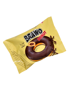 Кекс Brawo Donut с начинкой какао в глазури (светл.)50г(уп/24шт)