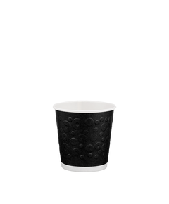Стакан паперовий 110мл двошаровий DONUTS чорний 30шт, Розмір стакана: 110, Колір стакана: Чорний, Матеріал: Картон