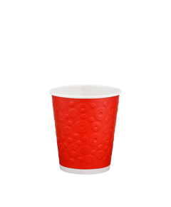 Стакан бумажный 180мл двухслойный DONUTS красный 30шт, Размер стакана: 180, Цвет стакана: Красный, Материал: Картон