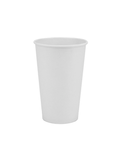 Стакан бумажный 340мл однослойный белый 50шт, Размер стакана: 340, Цвет стакана: Белый, Материал: Картон
