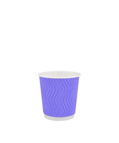 Стакан паперовий 110мл гофрований світло-фіолетовий 30шт, Розмір стакана: 110, Колір стакана: Фіолетовий, Матеріал: Картон