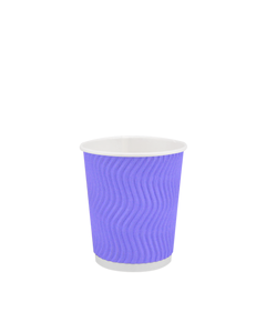 Стакан паперовий 180мл гофрований світло-фіолетовий 30шт, Розмір стакана: 180, Колір стакана: Фіолетовий, Матеріал: Картон