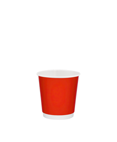 Стакан паперовий 110мл двошаровий Soft Touch червоний 30шт, Розмір стакана: 110, Колір стакана: Червоний