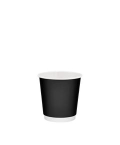 Стакан паперовий 110мл двошаровий Soft Touch чорний 30шт, Розмір стакана: 110, Колір стакана: Чорний
