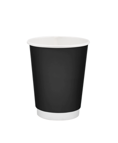 Стакан паперовий 400мл двошаровий Soft Touch чорний 25шт, Розмір стакана: 400, Колір стакана: Чорний