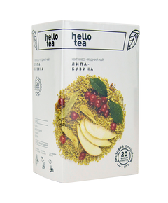 Чай квітково-ягідний Hello Tea Липа-бузина, фільтр-пак 20шт
