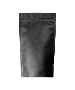 Упаковка дой-пак для кави/чаю 250 г чорний+метал zip-замок 140х240х40 мм