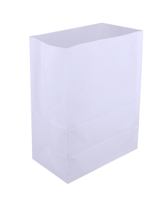 Бумажный пакет с прямоугольным дном белый 260х150х350 мм (701)