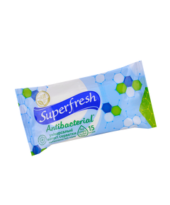 Влажные салфетки SuperFresh Антибактерицидные 15шт