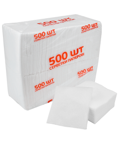 Серветки паперові білі 500шт