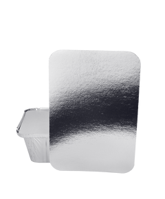 Кришка до прямокутного алюмінієвого контейнера R21L 940мл з алюмінієвої фольги та картону 100шт