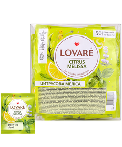 Чай зеленый Цитрусовая мелисса LOVARE 50шт х 1,5г