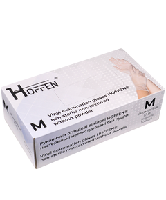 Перчатки виниловые неопудренные HOFFEN прозрачные M 100шт