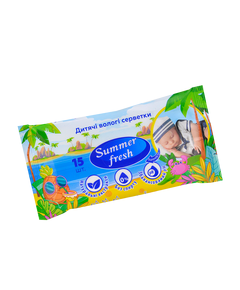 Салфетки влажные Summer Fresh 15шт