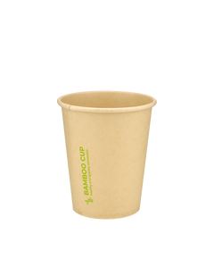 Стакан бамбуковый 270мл однослойный Bamboo Cup 50шт, Размер стакана: 270, Цвет стакана: Крафт, Материал: Бамбук