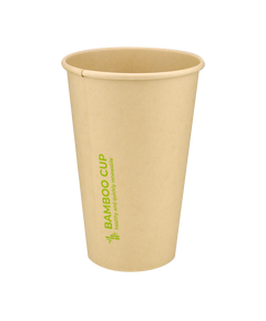Стакан бамбуковый 500мл однослойный Bamboo Cup 50шт, Размер стакана: 500, Цвет стакана: Крафт, Материал: Бамбук