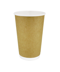 Стакан паперовий 500мл двошаровий крафт 20шт