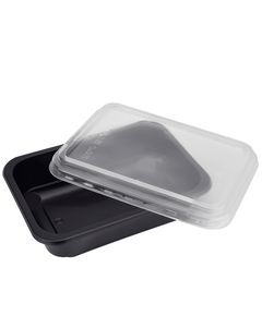 Кришка прозора для контейнера чорного 500/750 мл 50 шт