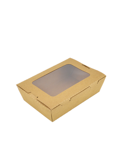 Упаковка крафт з вікном 165х115х45мм 750мл 50шт