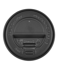 Крышка с замком для бумажных стаканов T-75 черная 50шт